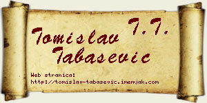 Tomislav Tabašević vizit kartica